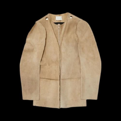 Vintage Maison Margiela Cut Out Zipper Jacket 'Tan'
