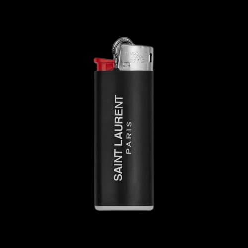 Saint Laurent Lighter (Set Of 2) 'Black/Leopard'