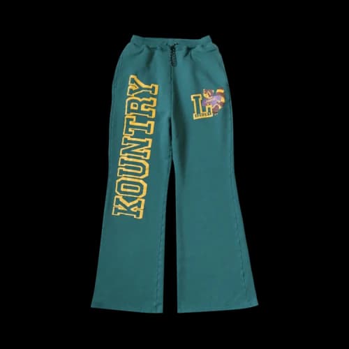Kapital Fleece Flared Sweatpants 'Green'