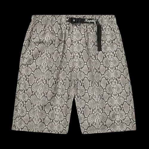 Kapital Snake-Print Taffeta Shorts 'Grey'