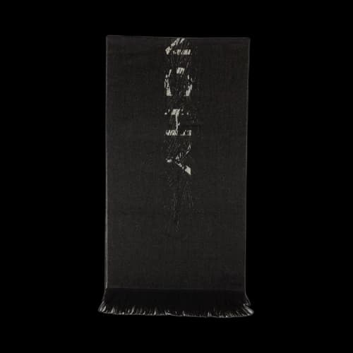 Givenchy Wool Logo Print Knit Scarf 'Black'