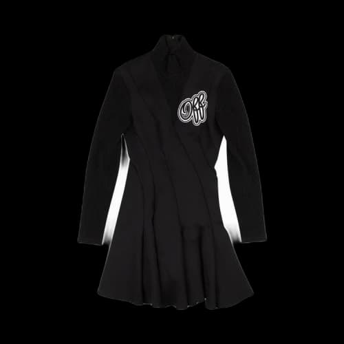 Off-White Logo Skater Dress 'Black'