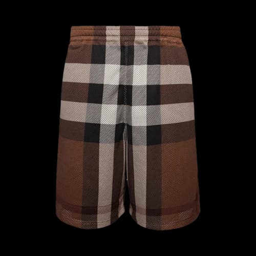 Burberry Check Mesh Bermuda Shorts 'Birch Brown'