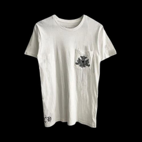 Chrome Hearts Jumbo Horseshoe Cross Pocket Tee 'White'
