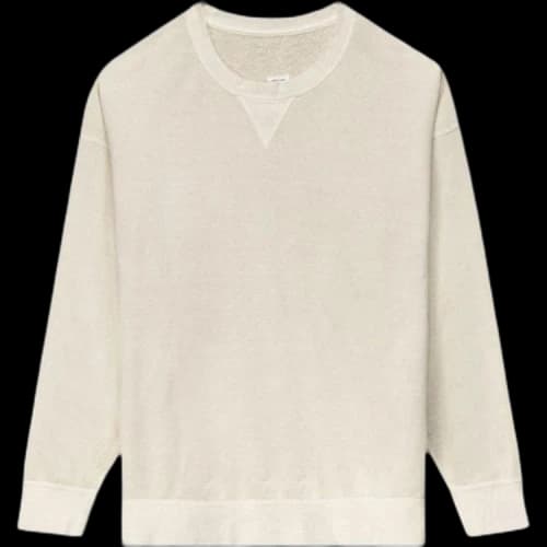 Visvim Uneven Dye Jumbo Sweater 'Ivory'