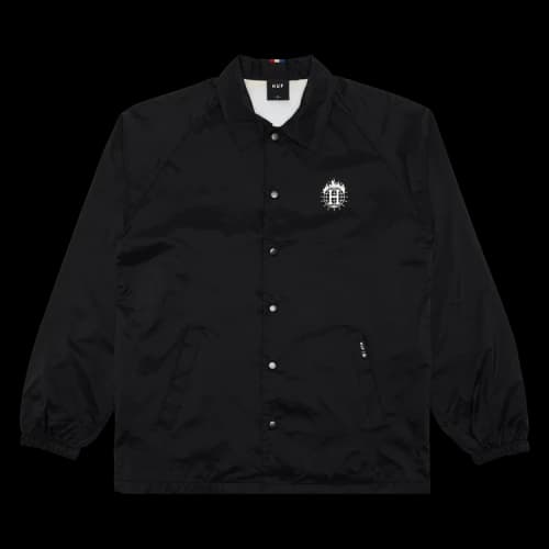 HUF x Thrasher Tour De Stoops Coach Jacket, Black