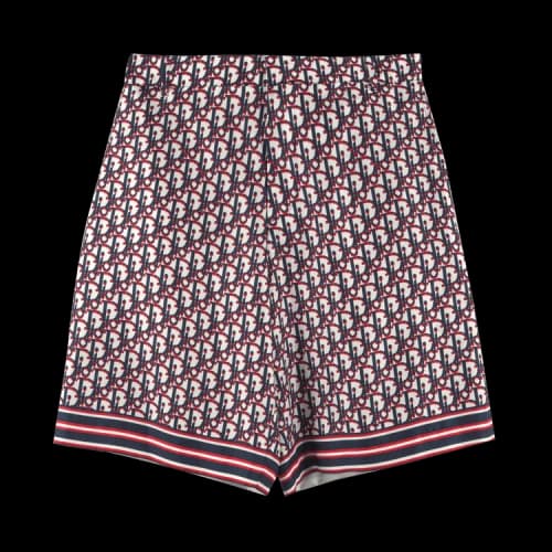 Dior Oblique Twill Shorts 'Blue/Red'