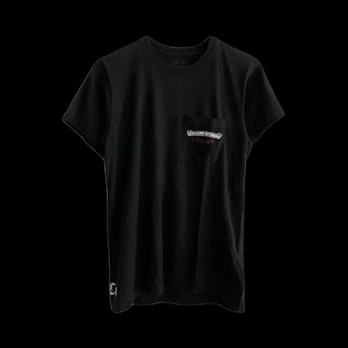 Chrome Hearts American Flag Crosses Pocket Tee 'Black'