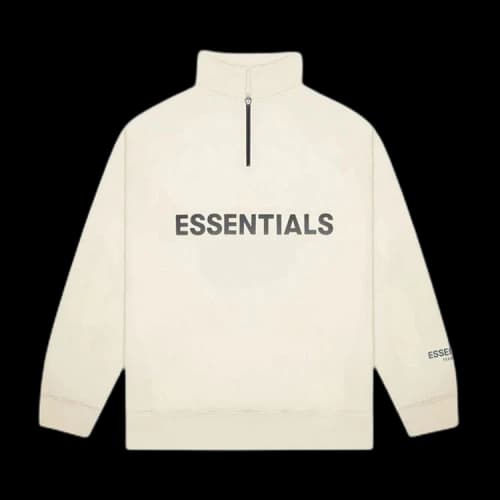 Fear of God Essentials Half Zip Sweatshirt 'Cream'