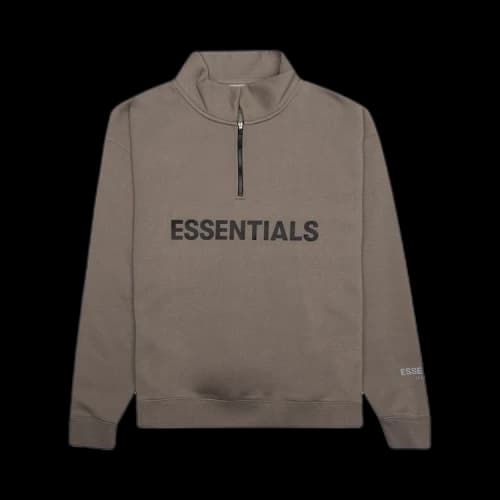Fear of God Essentials Half Zip Sweatshirt 'Taupe'