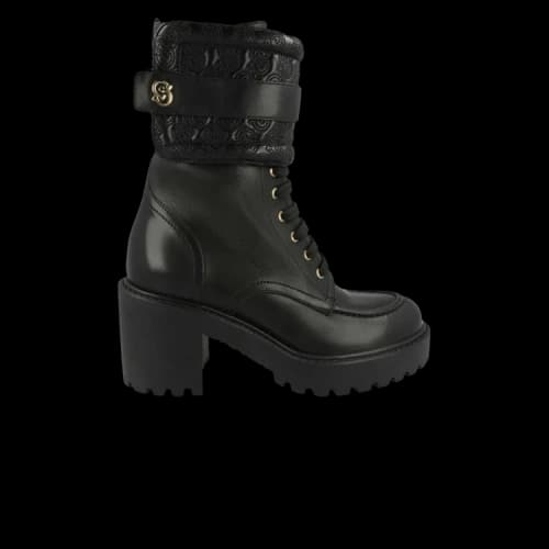 Ferragamo Shiraz Leather Combat Boots Black (Women's)
