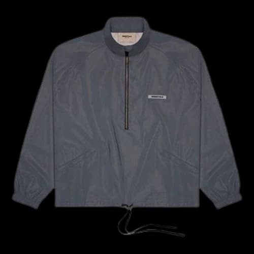 Fear of God Essentials FW20 Reflective Half Zip Track Pullover Black