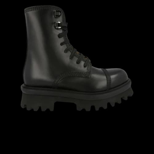 Ferragamo Faraway Demi Combat Boots Black