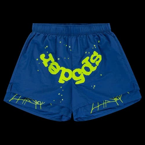 Sp5der OG Web Double Layer Short 'Blue'