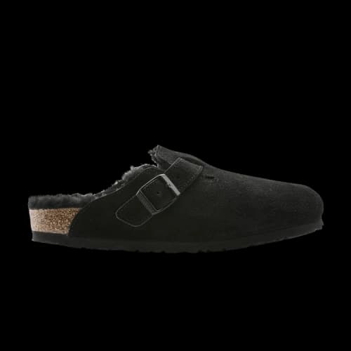 Birkenstock Boston Shearling Suede Narrow 'Black'