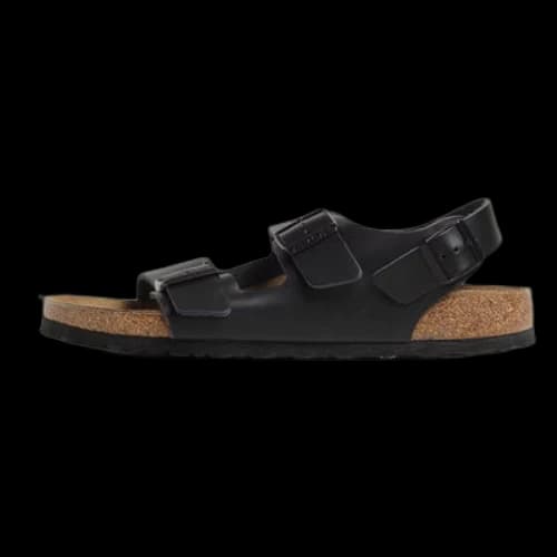 Birkenstock Milano Leather Narrow Fit Sandals 'Black'