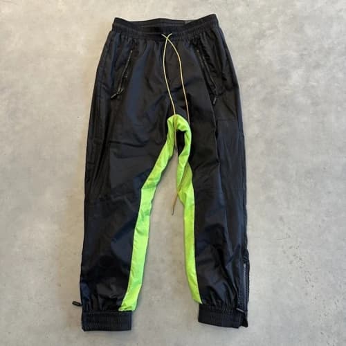 Rhude Flight Suit Nylon Track Pants Black/Neon Green