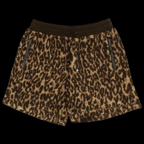 Amiri Leopard Print Fleece Shorts 'Multicolor'