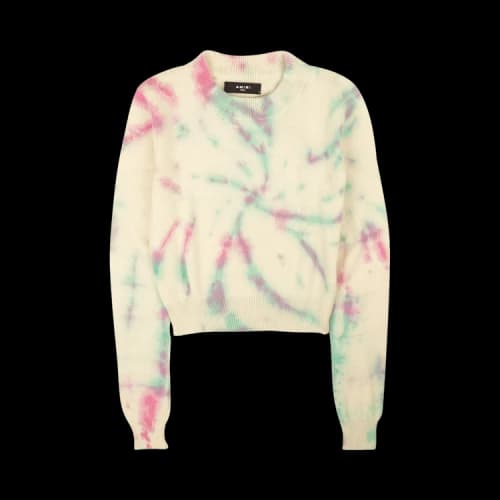 Amiri Cashmere Blend Crop Tie Dye Sweater 'Multicolor'
