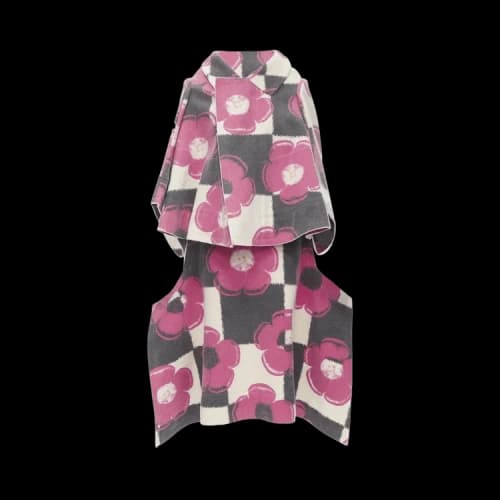 Vintage Comme des Garçons Runway 2D Flat Packed Doll Floral Checkered Set 'Black/White/Pink'
