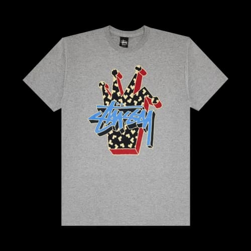 Stussy 3D Crown Tee 'Grey Heather'