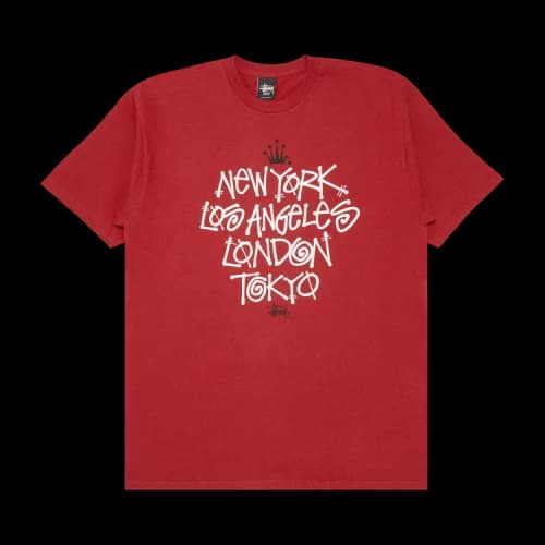 Stussy Crown Nylalt Tee 'Dark Red'