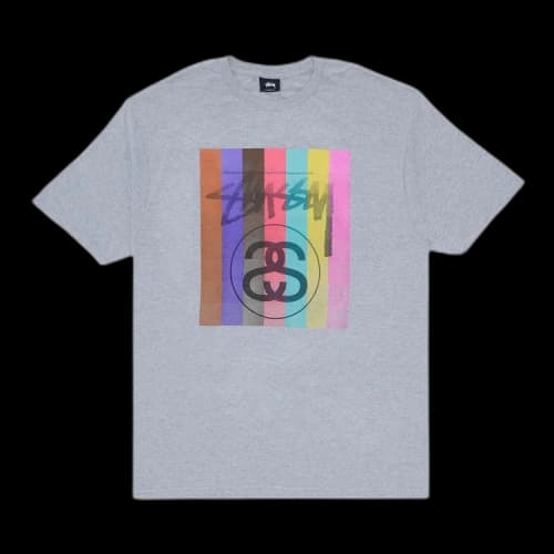 Stussy Colour Squares Tee 'Grey'