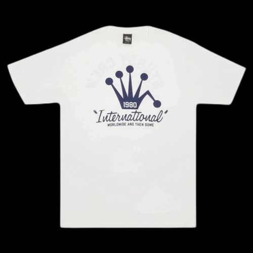 Stussy Crown Tee 'White/Navy'