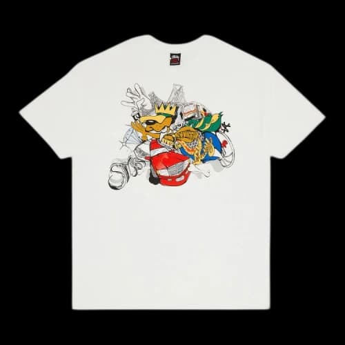 Stussy Gangsta Dog Tee 'White'
