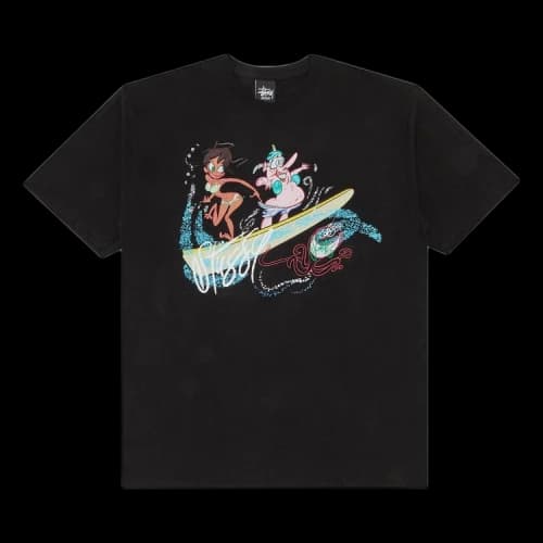Stussy John K Surf's Up Tee 'Black'