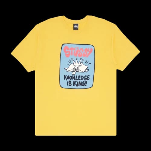 Stussy Knowledge Is King Tee 'Yellow'