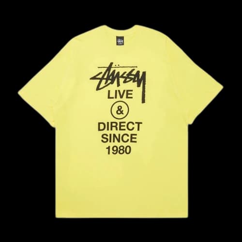 Stussy Live & Direct Since 1980 Tee 'Yellow'