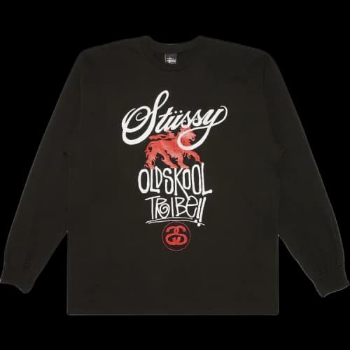 Stussy Old Skool Tribe Long-Sleeve 'Black'