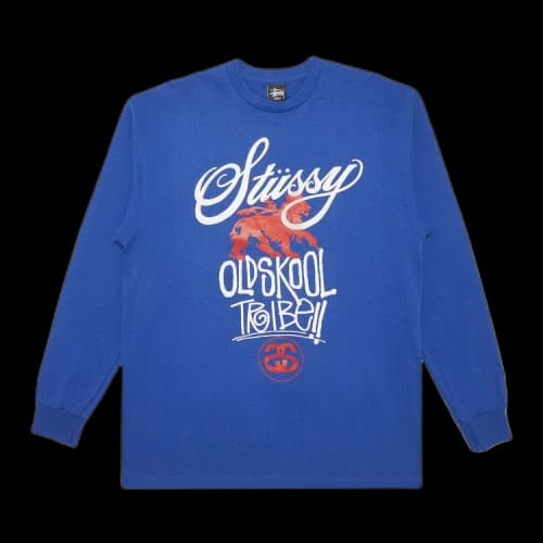 Stussy Old Skool Tribe Long-Sleeve 'Royal Blue'