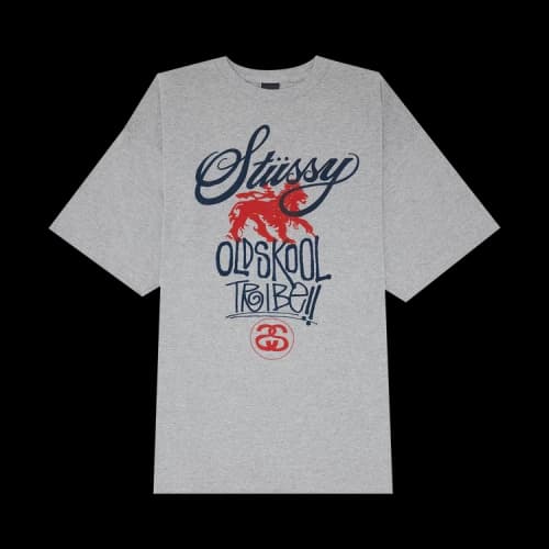 Stussy Old Skool Tribe Tee 'Grey Heather'