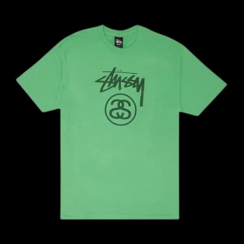 Stussy Stock Tone Logo Tee 'Tone Green'