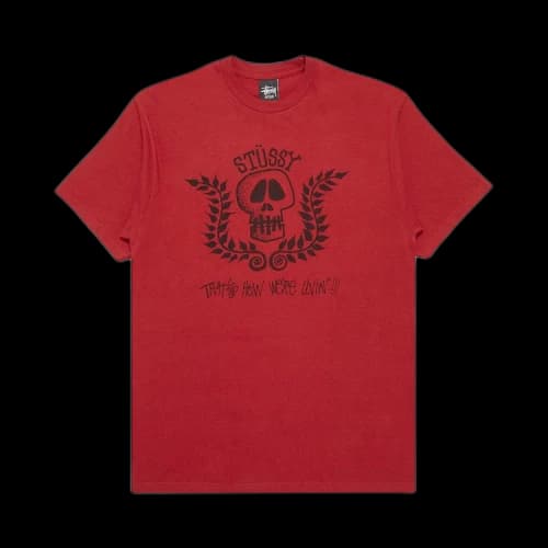 Stussy Skull Wreath Tee 'Red'