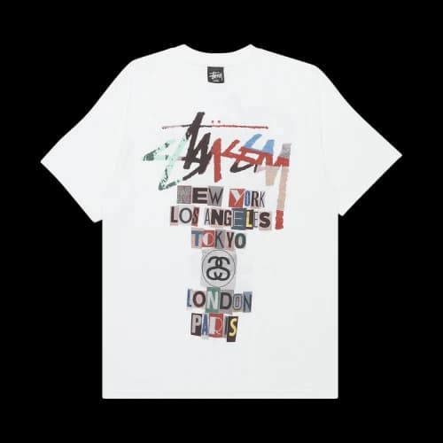 Stussy World Tour Multicolor Tee 'White'