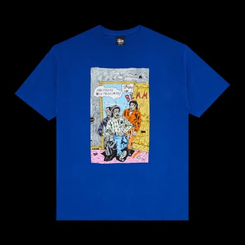 Stussy x Real Deal Hard Knocks Tee 'Blue'