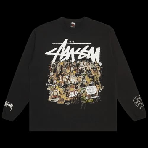 Stussy Gear Yo, Vinny How Ya Livin'?? Long-Sleeve 'Black'