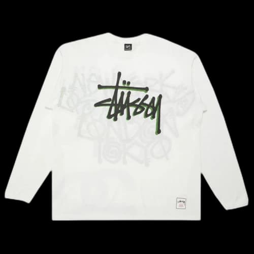 Stussy Gear Basic Big Logo Reversible Long-Sleeve 'White'