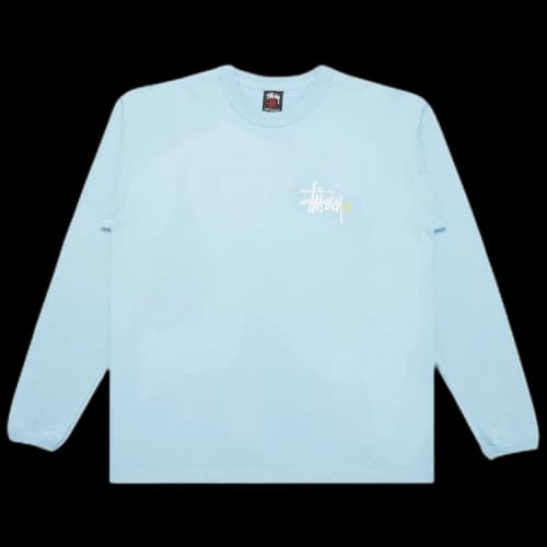Stussy Gear Basic Logo Long-Sleeve 'Light Blue'