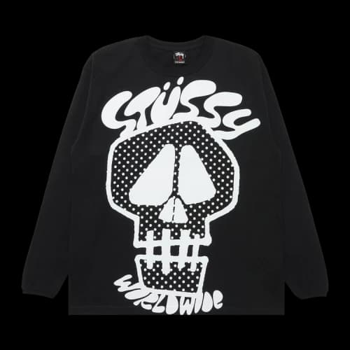 Stussy Gear World Wide Skull Long-Sleeve 'Black'