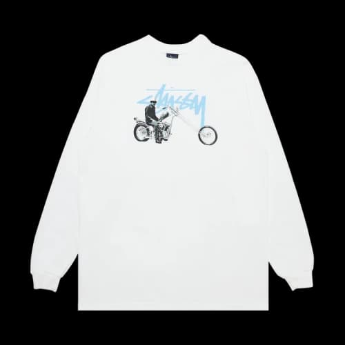 Stussy Made In Usa Biker Long-Sleeve 'White'