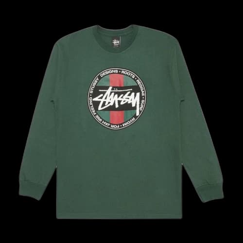 Stussy SS Stripe Dot Long-Sleeve 'Green'