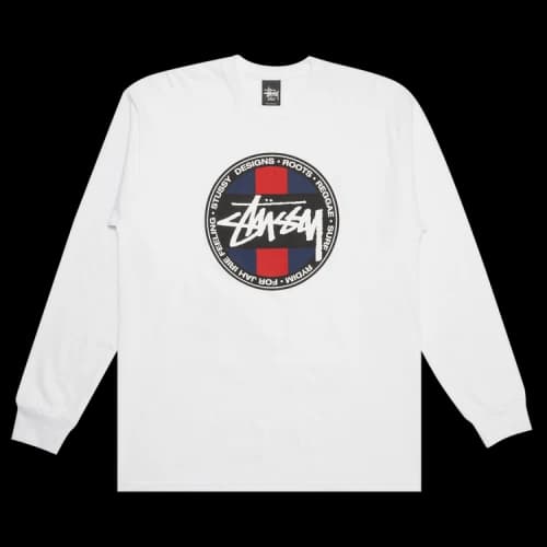 Stussy SS Stripe Dot Long-Sleeve 'White'