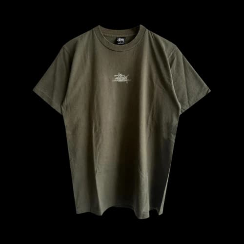 Vintage Stussy Worldwide Logo Tee 'Olive'