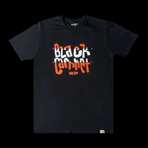 Carhartt WIP x Black Market USA Collab Tee 'Black'