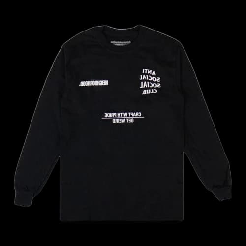 Anti Social Social Club x Neighborhood Long-Sleeve T-Shirt 'Black'