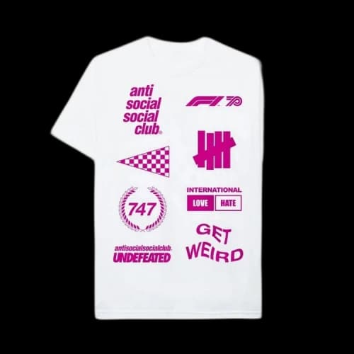 Anti Social Social Club x UNDFTD x F1 Tee 'White'